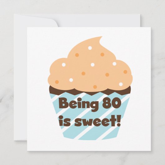 Het zijn 80 is Sweet Birthday T-shirts en Gifts Kaart (Voorkant)