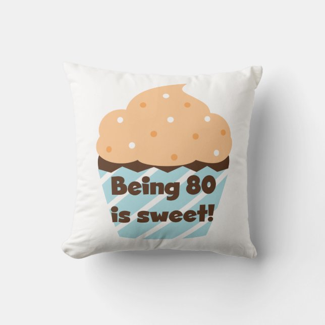 Het zijn 80 is Sweet Birthday T-shirts en Gifts Kussen (Voorkant)