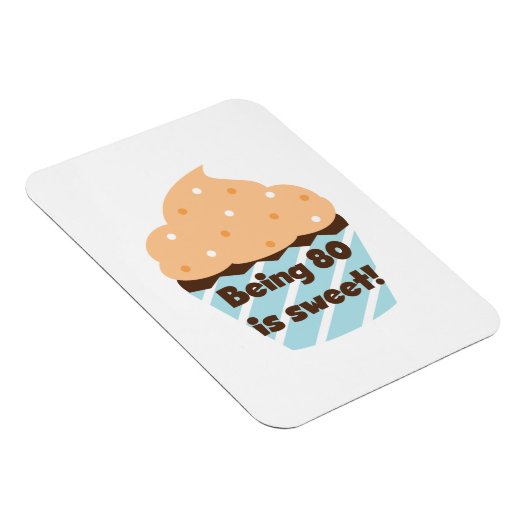 Het zijn 80 is Sweet Birthday T-shirts en Gifts Magneet (Rechterzijde)