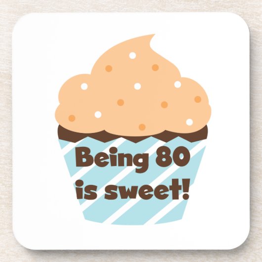 Het zijn 80 is Sweet Birthday T-shirts en Gifts Onderzetter (Voorkant)