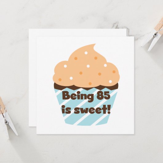 Het zijn 85 is Sweet Birthday T-shirts en Gifts Kaart (Voorkant / Achterkant in situ)
