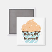 Het zijn 85 is Sweet Birthday T-shirts en Gifts Magneet (Voorkant / Achterkant)