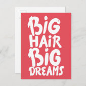 Het zijn Big Hair Big Dreams Briefkaart (Voorkant / Achterkant)