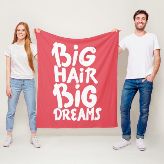 Het zijn Big Hair Big Dreams Fleece Deken (In situ)