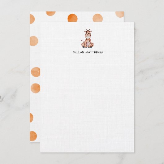 Het zijn briefkaarten van de Giraffe (Voorkant / Achterkant)