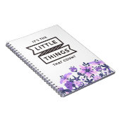 Het zijn de kleine dingen die Floral notebook grav Notitieboek (Rechterzijde)