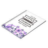Het zijn de kleine dingen die Floral notebook grav Notitieboek (Linkerzijde)