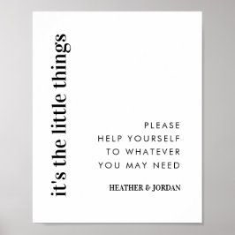 Het zijn de Kleine Dingen Trouw Badkamer Bord Poster