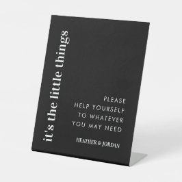 Het zijn de kleine dingen Trouw Badkamer Mand Voet Reclamebord Met Voetstuk