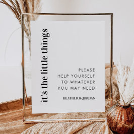 Het zijn de Kleine Dingen Trouwbadkamer Mand  Poster