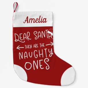 Het zijn de naughty Ees Cute Funny Kleine Kerstsok