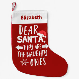 Het zijn de Naughty's grappige kerst Kleine Kerstsok