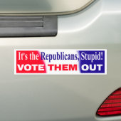 Het zijn de Republikeinen, stom! Bumpersticker (Op auto)