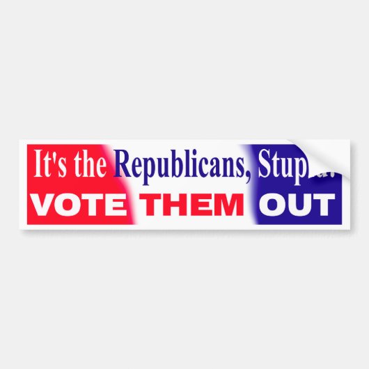 Het zijn de Republikeinen, stom! Bumpersticker (Voorkant)