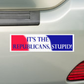 Het zijn de Republikeinen, stom! Bumpersticker (Op auto)