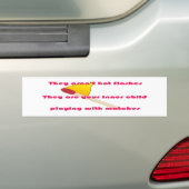 Het zijn geen hete flitsen bumpersticker (Op auto)
