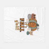 Het zijn Herfst Y'all, luipaardpompoenen en uilen Fleece Deken (Voorkant (Horizontaal))