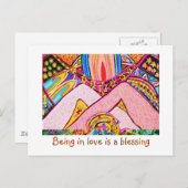 Het zijn in liefde is een zegen briefkaart (Voorkant / Achterkant)