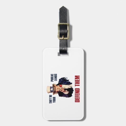 Het zijn jouw publieke Landen die ze verdedigen, o Bagagelabel (Voorkant verticaal)