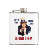 Het zijn jouw publieke Landen die ze verdedigen, o Heupfles (Voorkant)