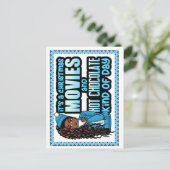 Het zijn kerstfilms en warme chocolademelk feestdagenkaart (Staand voorkant)