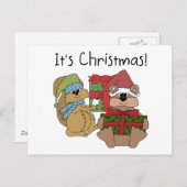 Het zijn kerstshirts en cadeautjes feestdagenkaart (Voorkant / Achterkant)