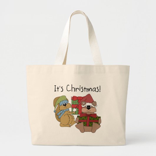 Het zijn kerstshirts en cadeautjes grote tote bag (Voorkant)