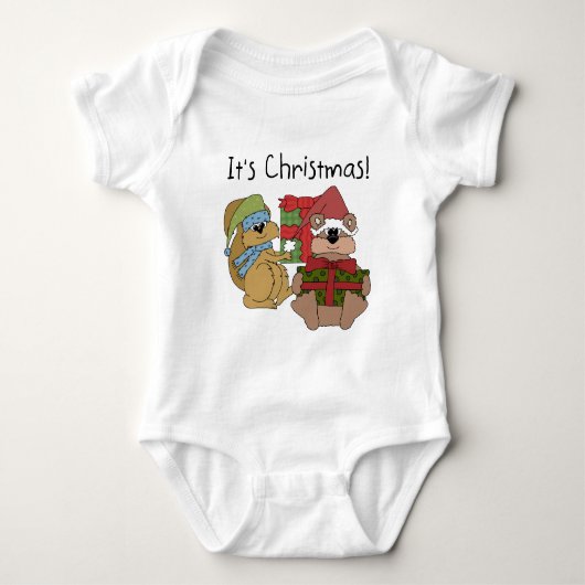 Het zijn kerstshirts en cadeautjes romper (Voorkant)