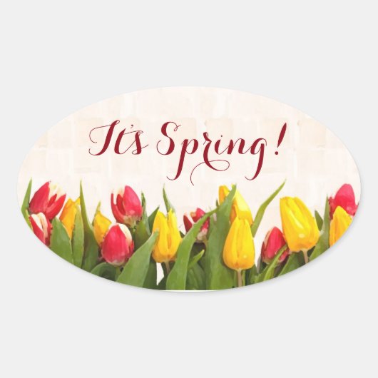 Het zijn lentesschilfers ovale sticker (Voorkant)