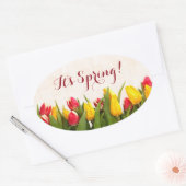 Het zijn lentesschilfers ovale sticker (Envelop)