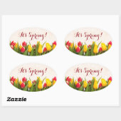 Het zijn lentesschilfers ovale sticker (Vel)