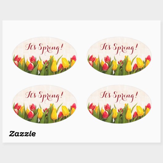 Het zijn lentesschilfers ovale sticker (Vel)