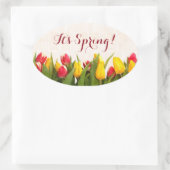 Het zijn lentesschilfers ovale sticker (Tas)