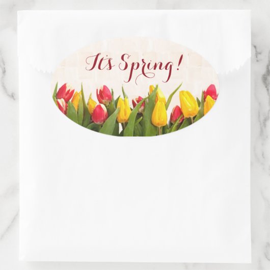 Het zijn lentesschilfers ovale sticker (Tas)