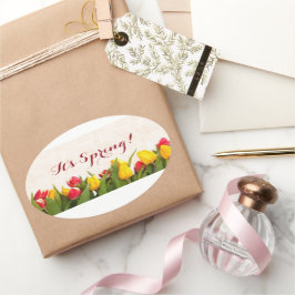 Het zijn lentesschilfers ovale sticker