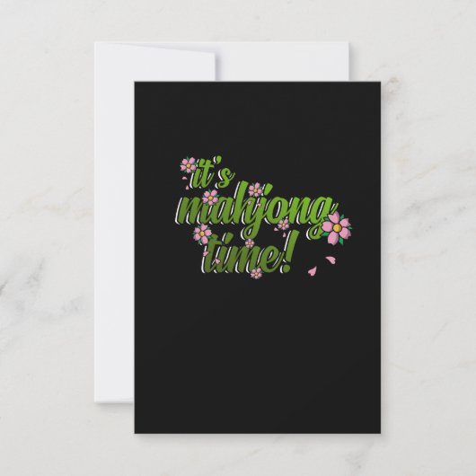 Het zijn Mahjong Time Game Mahjong Player Games RSVP Kaartje (Voorkant)