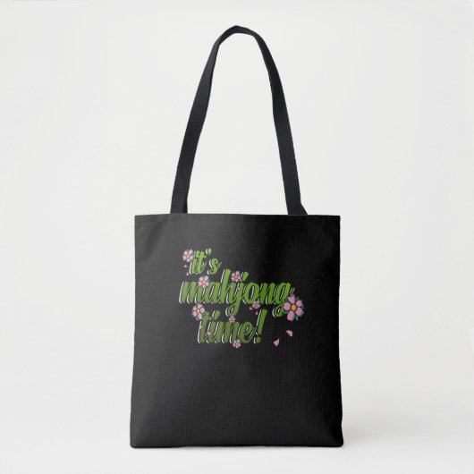 Het zijn Mahjong Time Game Mahjong Player Games Tote Bag (Voorkant)