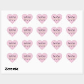 Het zijn meisjesdrieling, aangepaste roze drieling hart sticker (Vel)