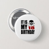 Het zijn mijn 18e Design op de verjaardag Ronde Button 5,7 Cm (Voorkant /achterkant)
