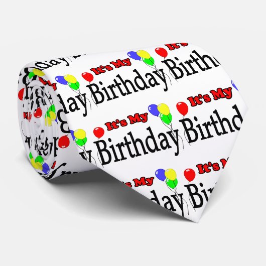 Het zijn mijn vogelballonnen stropdas (Opgerold)