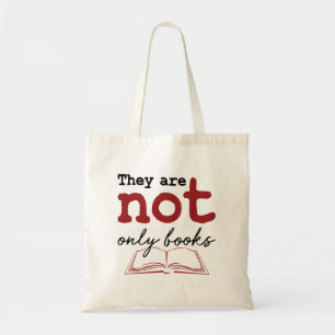 Het zijn niet alleen boeken boekenwurm lezen minna tote bag