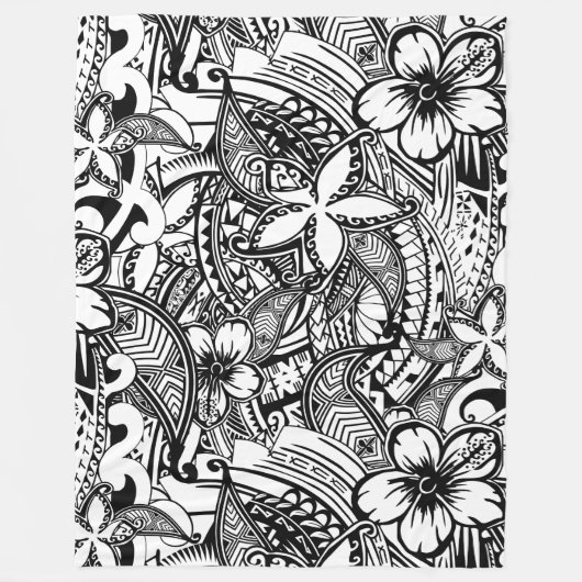 Het zijn niet altijd zwarte of witte polynesiaanse fleece deken (Voorkant)