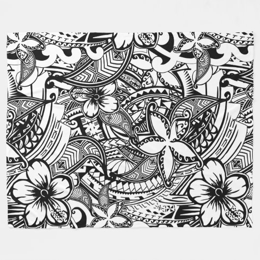 Het zijn niet altijd zwarte of witte polynesiaanse fleece deken (Voorkant (Horizontaal))