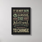 Het zijn niet de sterkste soorten die overleven canvas afdruk (Voorkant)