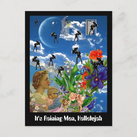 Het zijn regenende Mannen, Hallelujah Briefkaart (Voorkant)