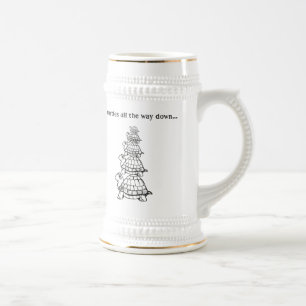 het zijn schildpadden helemaal naar beneden in bie bierpul