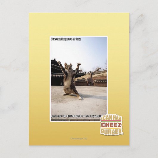 Het zijn shaolin poten van woede briefkaart (Voorkant)