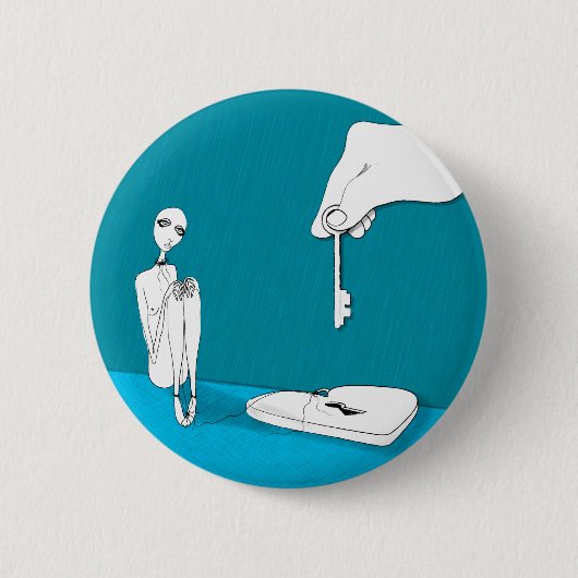 Het zijn slechts armbandjes, baby ronde button 5,7 cm (Voorkant)