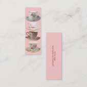 Het zijn Tea Time Bladwijzer Mini Visitekaartje (Voorkant / Achterkant)
