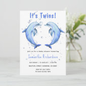 Het zijn tweelingdolfijnen onder het Zeeen Baby sh Kaart (Staand voorkant)